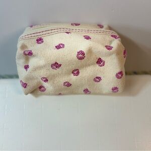 Sig Zane + Hawaiian Airlines Collab Floral Canvas Cosmetic Makeup Bag Pouch